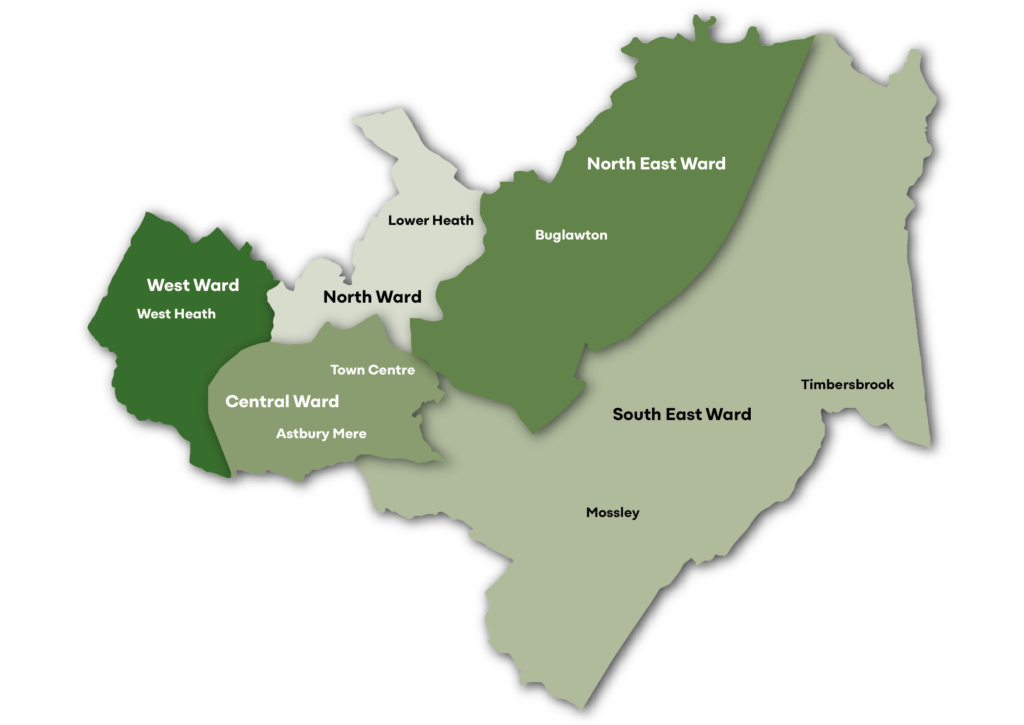 Congleton Town Council Ward map